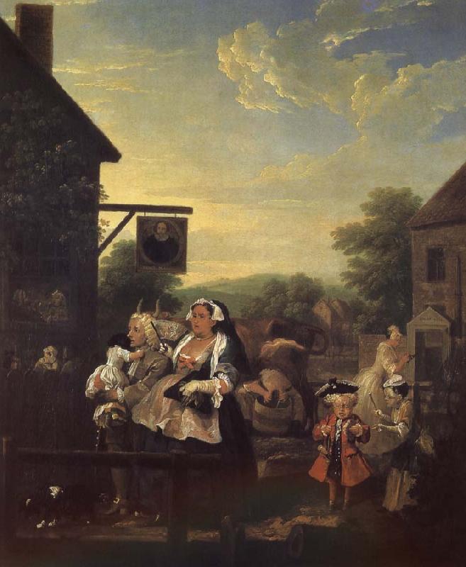 William Hogarth Four hours a day in the evening Germany oil painting art